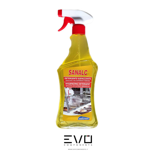 Immagine di ATAS SANALC LIQUIDO DETERGENTE IGIENIZZANTE CON ALCOOL E SALI QUATERNARI D'AMMONIO 750ML