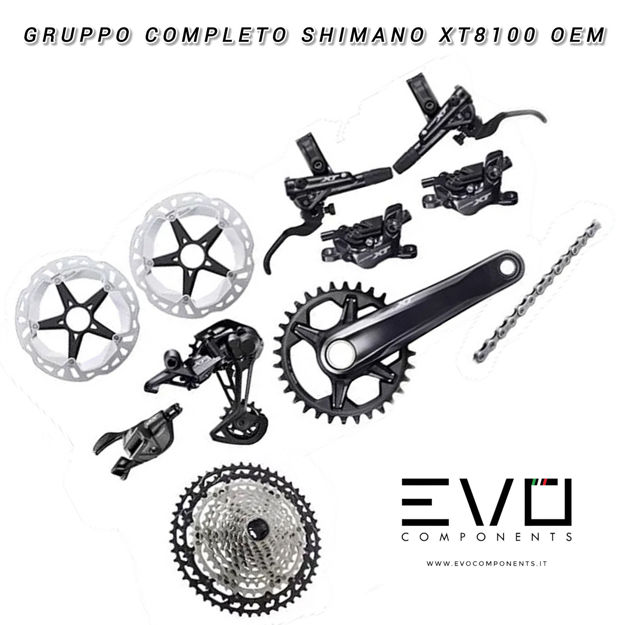 Immagine di SHIMANO XT 8100 12 VELOCITA' GRUPPO COMPLETO OEM